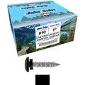 10 x 1 Black - Low Profile Star Head Roofing Screws - HI-LO Thread - Metal to Wood - T25 Torx Drive Head - EPDM Washer. 10 X 250 Bags - 2,500 Screws