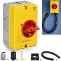 20 Amp AC Disconnect Switch 4-Pole AC 690V Isolator Switch IP66 Waterproof Isolation PV On Off Ac Disconnect Box Outdoor Rotary 2 Positions