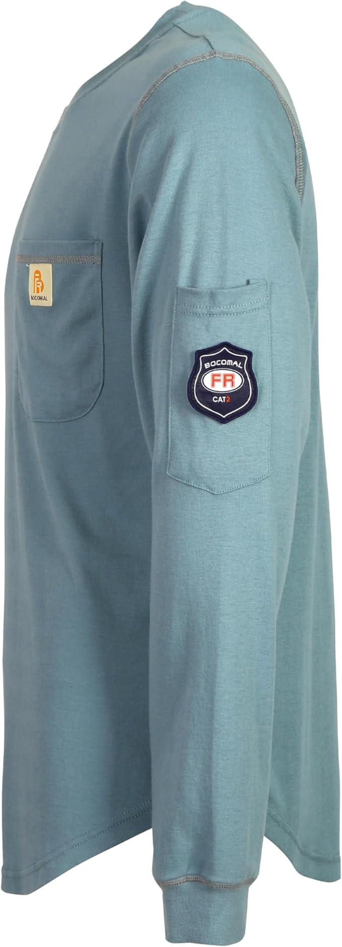BOCOMAL FR Shirts for Men Lightweight Crew Long Sleeve Flame Resistant/Fire Retardant Shirt…