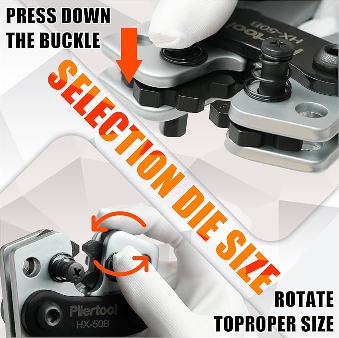 Battery Cable Crimper Tool For AWG 10-1/0 Gauge Electrical Lug with 60PCS Copper Wire Lugs, Battery Terminal Connectors with Cable Cutter, Wire Crimping Tool For Heavy Duty Copper Wire Lugs