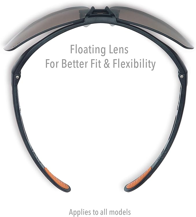 Honeywell Uvex by Protégé Safety Glasses, Metallic Black Frame with Clear Lens & Ultra-Dura Anti-Scratch Hardcoat (S4200-H5)