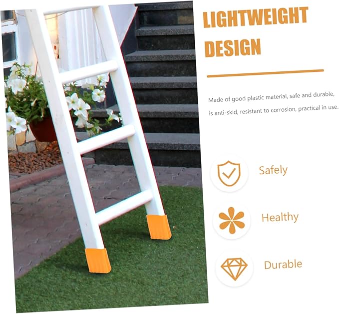 Angoily 4sets Ladder Feet Pads Ladder Leg Protective Covers Non-Slip Plastic Feet 4pcs*4