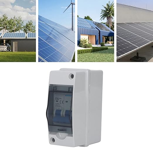 DC Disconnect Switch 1000V 40A PV Solar Panel Disconnect Switch IP65 Distribution Box Isolation Switch Photovoltaic Solar Panel Grid Connected System with Transparent Cover