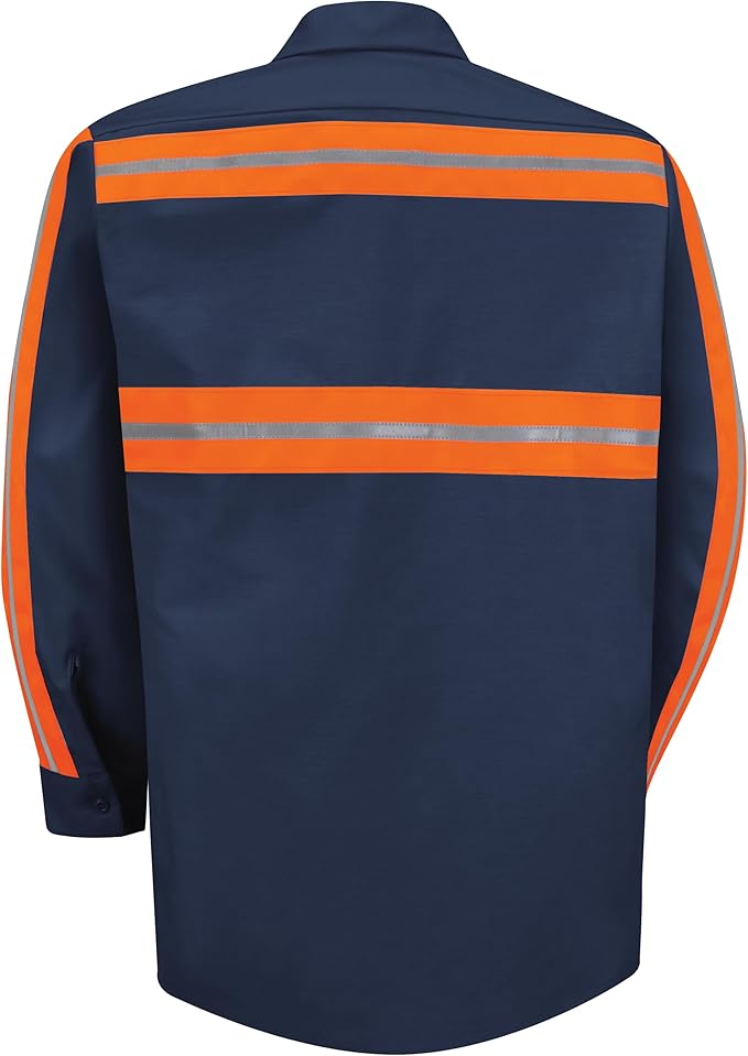 Red Kap Men's Industrial 2 Piece Lined Collar Work Shirt