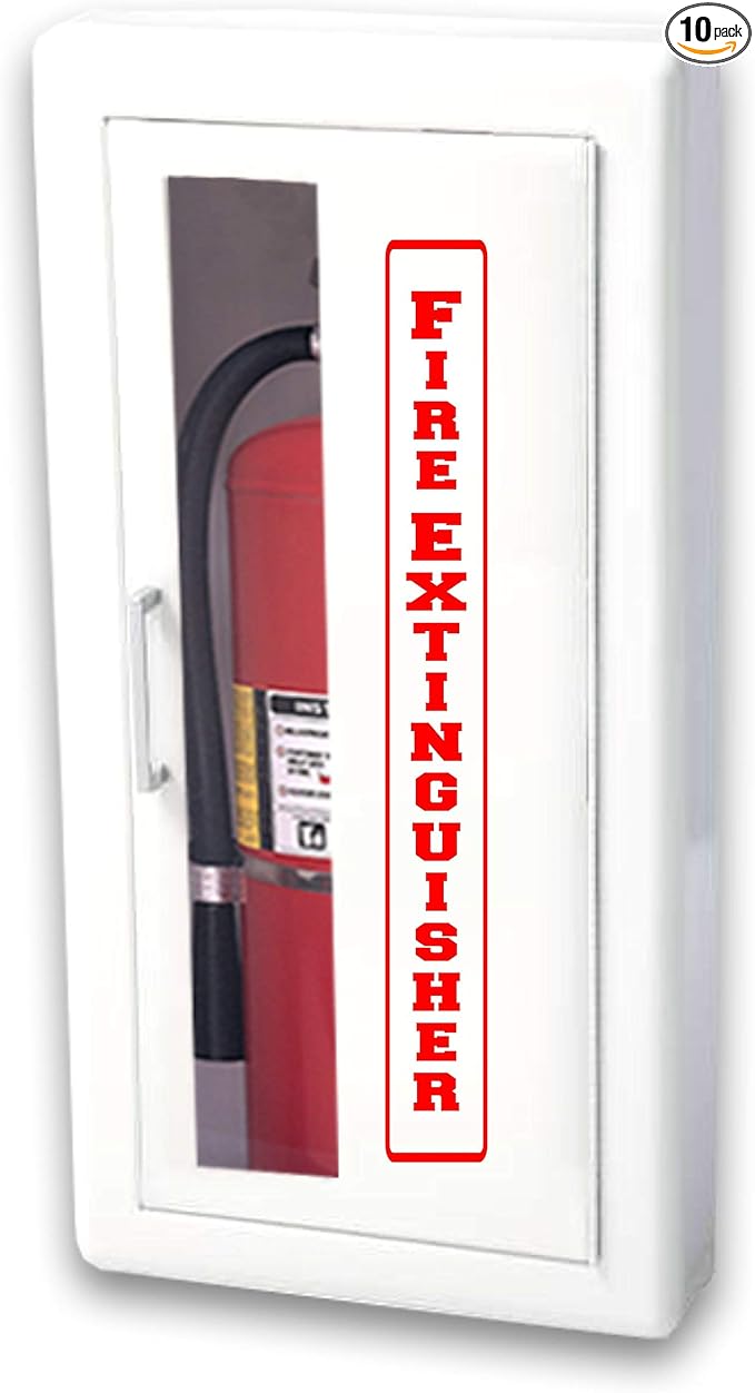 Fire Extinguisher Cabinet RED Vertical decal 2" x 19" Fire Code bulk pack of 10