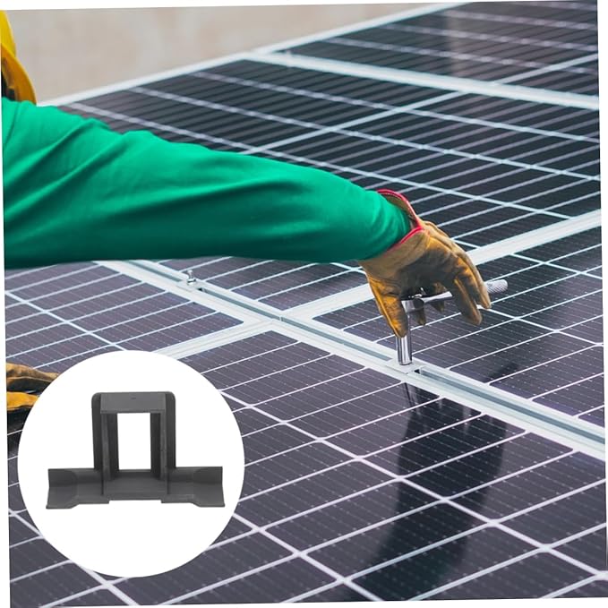12pcs Solar Panel Clamps Photovoltaic Panel Bracket Easy to Use Water Drainage Clip Solar Module Clip Robust Construction