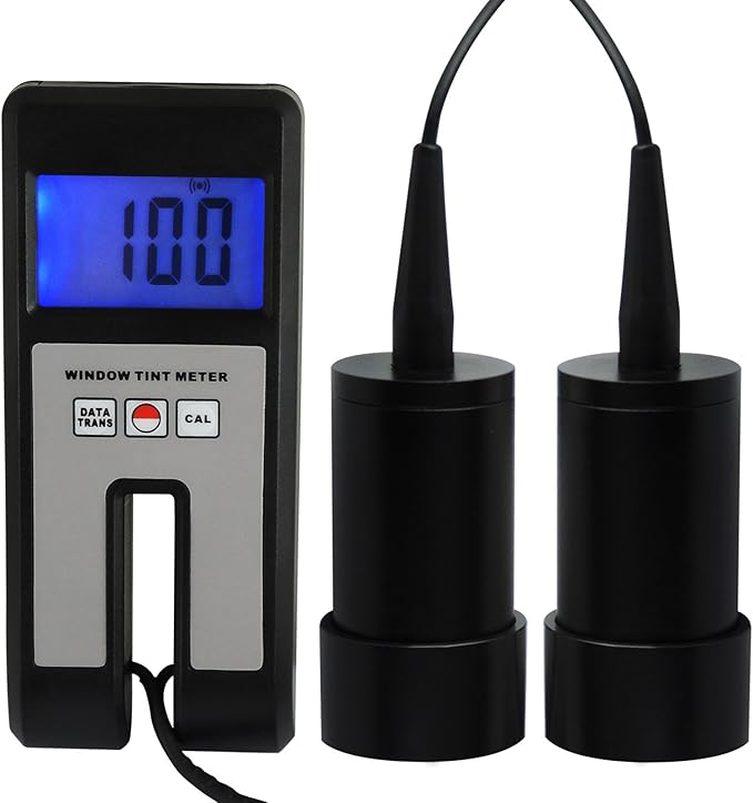 Gain Express Digital Car Window Tint Meter - Portable Solar Tester for Visual Light Transmission, Filmed Glass, UV IR Rejection and Spectrum Analysis