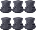 6 Pack Neck Gaiter for Men Women Gator Summer UV Dust Mask Cooling Neck Gaiters Face Cover for Sun Protection Scarf Bandana