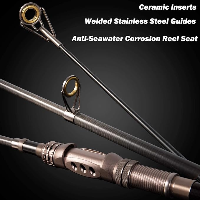 PLUSINNO Telescopic Fishing Rod Retractable Fishing Pole Rod Saltwater Travel Spinning Fishing Rods Fishing Poles