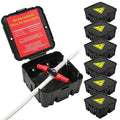 Black Open Splice Junction Box (6 Pack)，Open Splices Repair Open Splices, 5 Second Installation Splice Box, Wire Electrical Junction Box with Cover V0 Flame Retardant Rating(Highest Level)