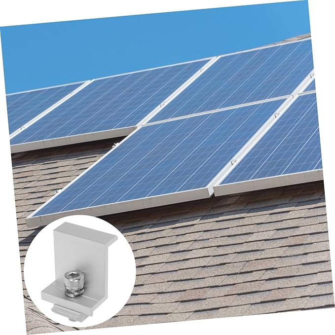 BESPORTBLE 12pcs Solar Panel Bracket Clips Durable Fixed Buckle Reliable Outdoor Panel Holder Clamp for Secure Mounting for Solar Photovoltaic Systems