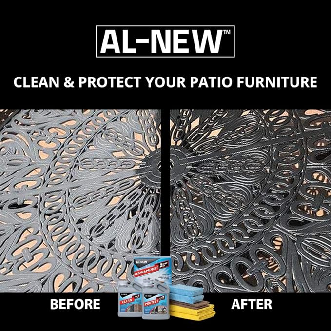 AL-NEW Ultimate Patio Furniture Cleaner Bundle Patio Cushion Cleaner Clean & Protect 16oz kit