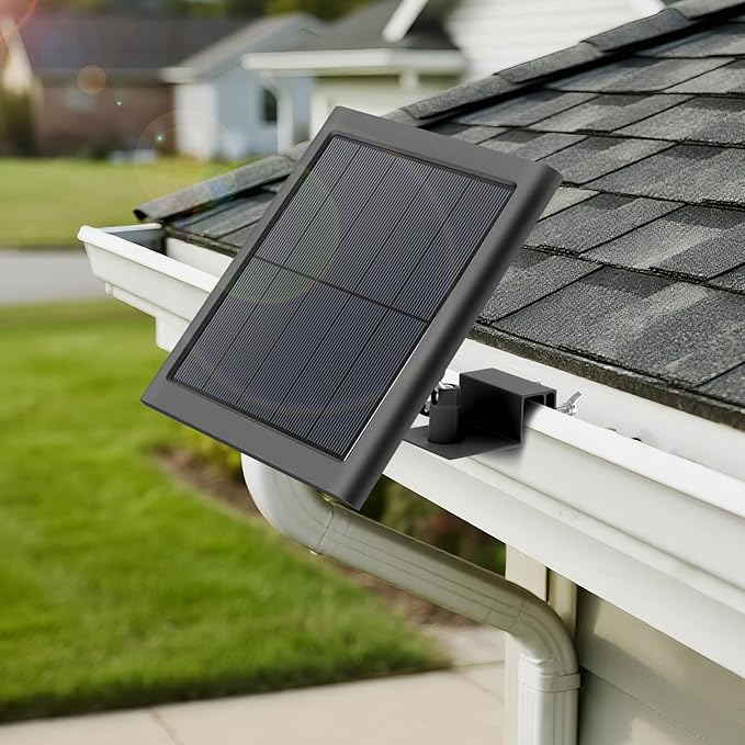 Gutter Mount Compatible with Solar Panel and Small Solar Panel, Adjustable and Sturdy Gutter Mount, Perfect Angle for Arlo/Eufy/Wyze Solar Panels, 1Pack