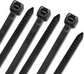 UL Listed Heavy Duty Cable Zip Ties 6 Inch, 500Pcs Industrial Nylon Durable Self-locking Wire Tie Wraps with 40 lbs Tensile Strength, UV & Heat Resistant - Black