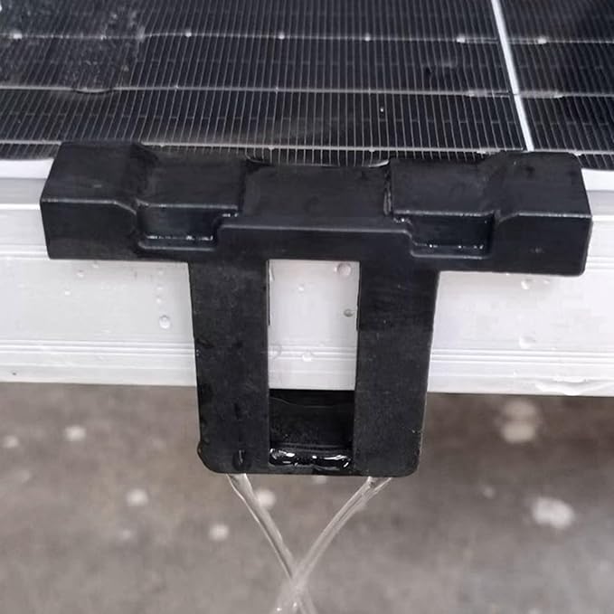 120PCS Photovoltaic Panel Drainage Buckle Plate Solar Panel Water Drain Clip for Solar Panel Draining Black 40mm