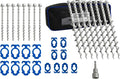 Homeon Wheels 16 Pcs Aluminum Ground Anchors, Non-Rust Cast Tent Stakes Heavy Duty Metal Tent Stakes Pegs for Securing Animals, Tents, Canopies, Sheds, Car Ports, Swing Sets Outdoors Beach