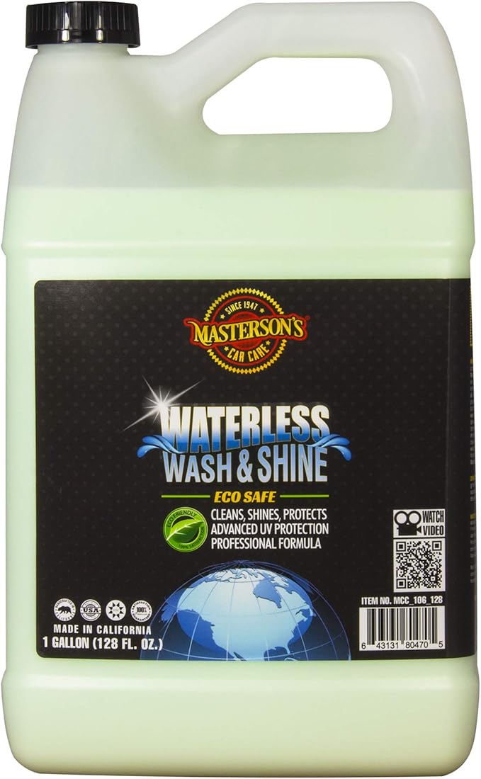 MASTERSON'S CAR CARE MCC_106_128 Waterless Wash & Shine - - Sprayable Car Wash Instantly Cleans and Shines - Works On Cars, Trucks, RV, Motorcycles, Boats, Apartments (1 Gallon)