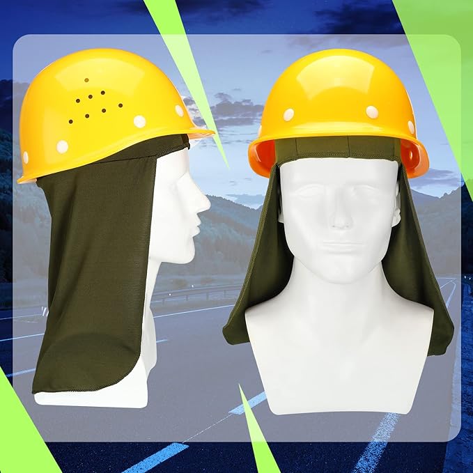 Sintege 6 Pieces Hard Hat Sun Shade Cooling Skull Cap Sun Neck Protector Quick Dry Neck Shade for Women Men