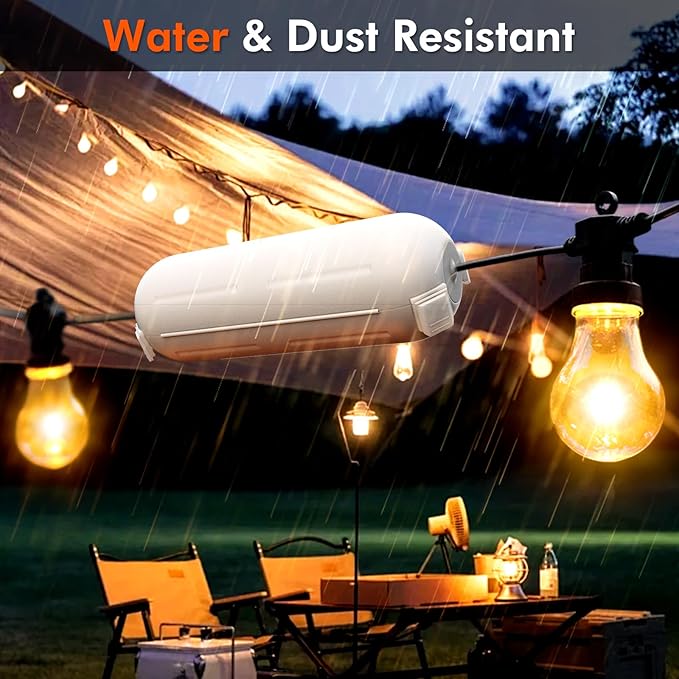 4 Pack of RESTMO Compact Outdoor Extension Cord Cover, IP44 Waterproof Box and Safety Housing Case, Ideal to Protect Outdoor Plugs, Electrical Connections, Holiday Decoration Lights, Size Small, White