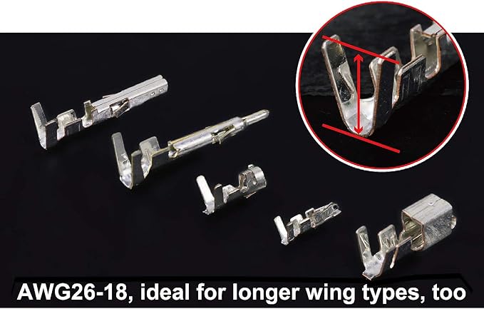 ENGINEER PA-21 Universal Connector Crimping Pliers 175mm. Made in Japan. Precision Crimping Tool for Open Barrel Connectors, Long Barrel Wing Type (AWG #26 - #18 wires)
