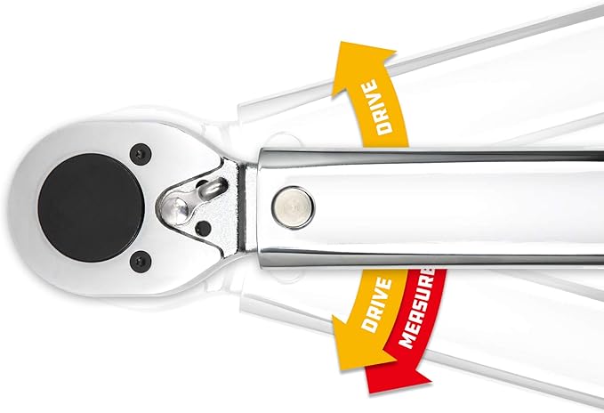 Powerbuilt 3/4-Inch Micrometer Torque Wrench, 100-600 Foot/Pounds, Reversible Ratchet Clicks, Lockable - 641434