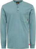 KONRECO FR Shirts for Men Long Sleeve 7oz Cotton Flame Resistant/Fire Retardant CAT2 Henley Shirt