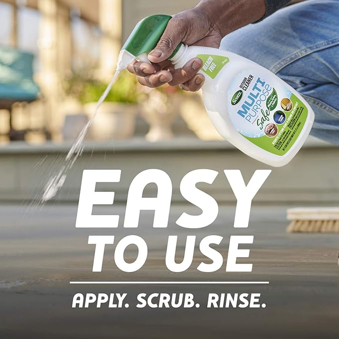 Scotts Outdoor Cleaner Multi Purpose Formula: Ready-to-Use, Bleach-Free, Use on Decks, Siding, Stone and Patio Furniture, 32 oz.