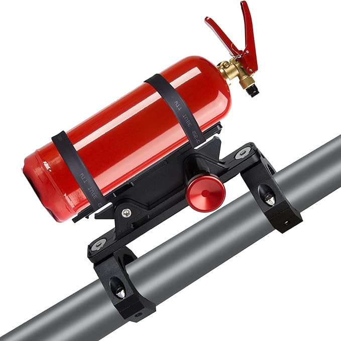 Fire Extinguisher Mount Bracket, Aluminum UTV Quick Release Fire Extinguisher Mount for 1.75''-2'' Roll Bar, Universal for UTV RZR Polaris Ranger, with 4 Clamps