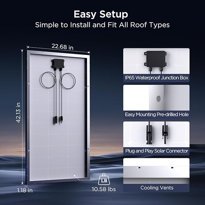 800W Solar Panel, Callsun 8PCS 100 Watt Solar Panel with High-Output Design, High Efficiency Monocrystalline PV Module,Ideal for RV, Home, Van, Marine, Rooftop,Farm, Off-Grid,12V/24V/48V/60V System