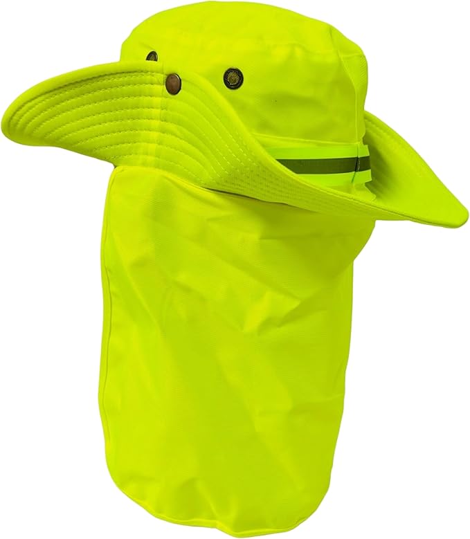 Packable and Adjustable Reflective Neon Boonie Sun Hat