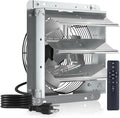 Amico 12 Inch Shutter Exhaust Fan with Remote,Energy Efficient &Quiet 25W DC Motor 1200 CFM Wall Mount Ventilation Fan for Garage,Greenhouse,Attic&Chicken Coop,9-Speed Adjustable,Plug In,Timer,FCC&ETL