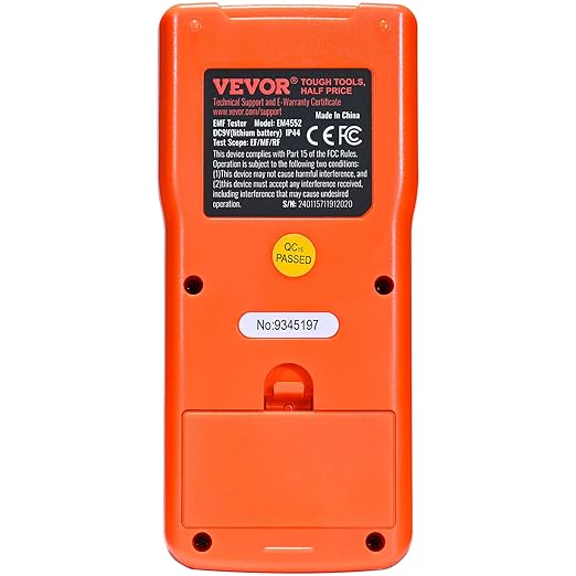 VEVOR 3-in-1 EMF Meter, 5Hz - 3.5GHz, Handheld Rechargeable Electromagnetic Field Radiation Detector, Digital LCD EMF Tester for EF MF RF Home Inspections Outdoor Ghost Hunting Paranormal Equipment