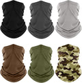 Fuinloth Neck Gaiter, 6 Pack Cooling UV Protection Bandana Face Mask Gator Scarf for Men Women