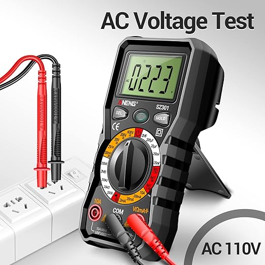 ANENG Multimeter with Clamp Meter,Color LCD Rechargeable Voltmeter Measures AC/DC Voltage,Current,NCV,Resistance,Continuity,Diodes, Amp,Ohm,Frequency,Capacitance,Backlight Electrican Tools