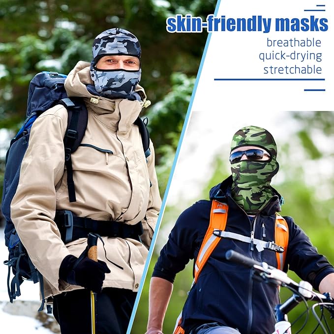 30 Pcs Balaclava Ski Face Mask Full Face Cover Mask UV Protection Cooling Neck Gaiter Summer for Men Women Winter Outdoor