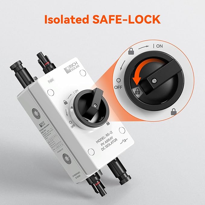 RICH SOLAR Solar PV DC Quick Disconnect Switch 1500V 32 Amps, RS-i2