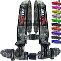 1pc 4 Point Harness for Bucket Seat, Push Release, 10 Color Options, Racing Harness, Race Car, Off Road, UTV, RZR (Camo, 3 inch)