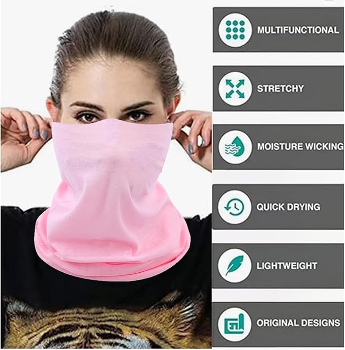 Neck Gaiter Masks Tube Scarf,Seamless Bandanas Buffs Gators,Ourdoor Face Mask Face Covering Multi Headwear