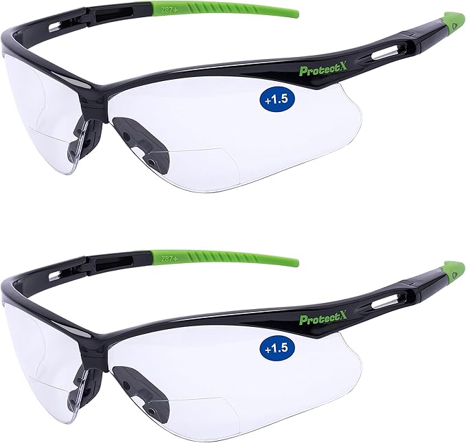ProtectX Classic Safety Glasses, Anti-Fog Scratch Resistant Lenses, Protective Eyewear for Work, Indoor/Outdoor, ANSI Z87.1