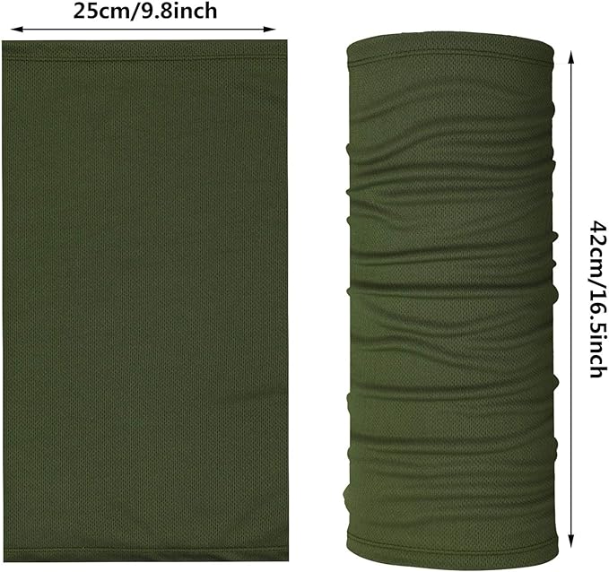 Geyoga 6 Pieces Summer UV Protection Cooling Neck Gaiter Face Clothing Neck Gaiter Mask Scarf Sunscreen Breathable Bandana