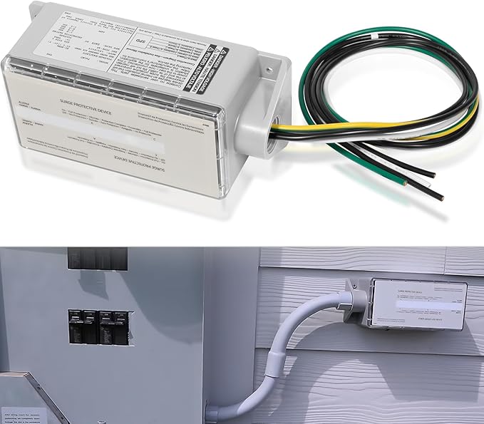 FS140 Whole House Surge Protection Device Rated for 140,000 Amps, Replace for Siemens FS140, Compatible with Any Brand of Load Center and Breakers, 120/240V