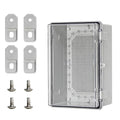 Waterproof Electrical Junction Box Waterproof Box ABS Plastic Enclosure Switch Router Project Box Electronics Enclosure with Mounting Plate Wall Bracket Clear (11.4"x7.4"x5.5")
