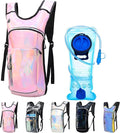 Hydration Backpack,Water Backpack with 2L Water Bladder,Festival Essential-Rave Hydration Pack,Lightweight Insulation Hydropack for Outdoor,Hiking,Running,Biking,Music Festival for Men Women