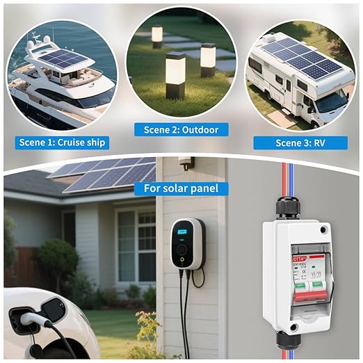 Miniature Circuit Breaker DC1000V 2P 40A,DIN Rail Mount DC MCB Solar Disconnect Switch,with IP65 Waterproof Distribution Protection Breaker Box