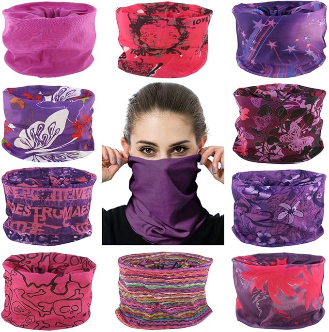Neck Gaiter Masks Tube Scarf,Seamless Bandanas Buffs Gators,Ourdoor Face Mask Face Covering Multi Headwear