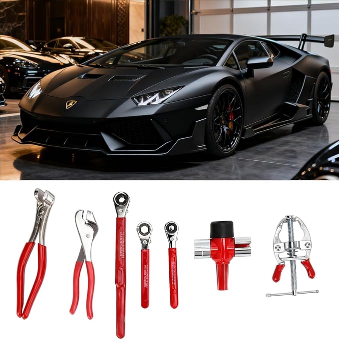 2025 NEW 8PCS Battery Service Kit, CR-V Battery Maintenance Kit, Battery Tools,Battery Terminal Cleaner, Car Battery Cleaner Kit, Tools Suitable for Car Repair and Battery Maintenance