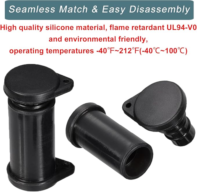 Solar Connector Caps, IP67 Solar Panel Connector Cap Weather Resistant Dust Male and Female Cap for MC-4 Solar Connectors (3 Pairs)
