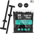 50Pcs Nylon Universal Cable Tie Buckle - New Multifunctional Nylon Zip Ties, Heavy Duty Plastic Rivet T Zip Ties Style, for Daily Maintenance and Fixing of Automobiles