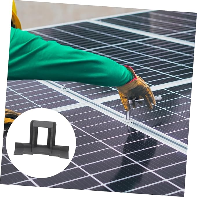 12pcs Solar Panel Water Drainage Buckle Conduction and Sludge Discharge Clamp Clamp for Panel Cleaning