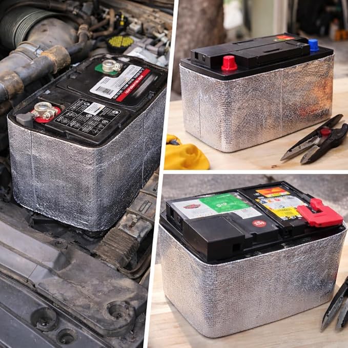 Battery Wrap Heat Shield Barrier Cell Saver Battery Insulation Kit (40'' x 8'')